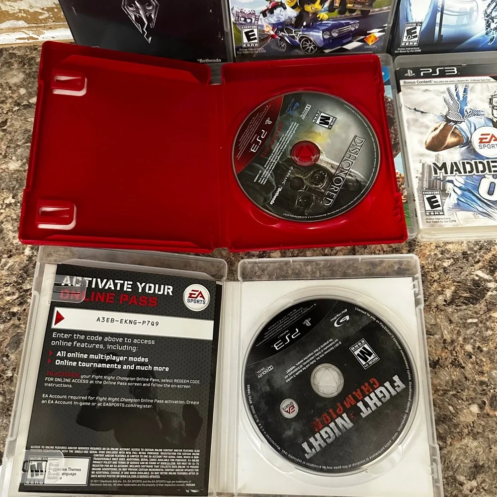 Sony PS3 Video Game Lot 10 Games Skyrim Portal 2 GT6 Good Bundle Mixed
